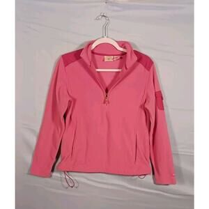 Duck Head Women’s Small Fitted Sweatshirt Kangaroo Pocket Sleeve Pocket Pink